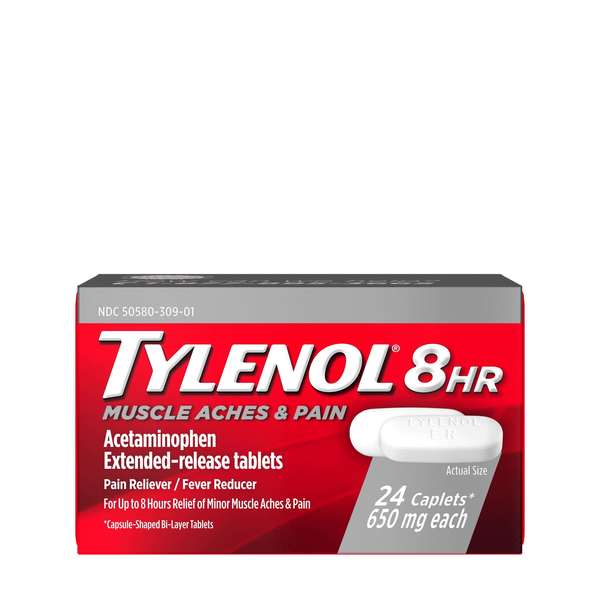 Tylenol Tylenol 8 Hour Caplets 24 Count, PK72 3029727